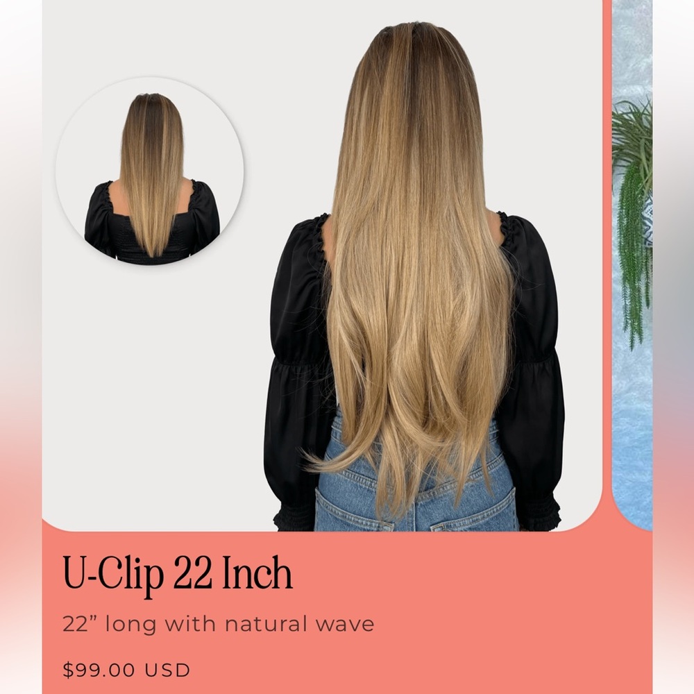 U-Clip 22 Inch Natural Wave Hair Extension - Mixed Brown